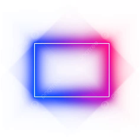 Red Blue Neon Border Light Square Frame, Neon, Neon Border, Border PNG ...