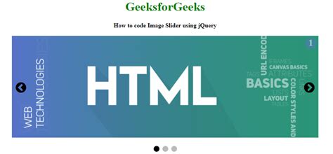 Image Slider Code in HTML 的图像结果
