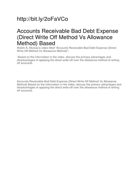 Direct Write Off vs Allowance Method 的图像结果