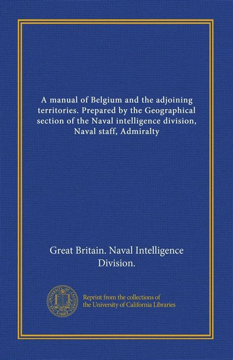 A manual of Belgium and the adjoining territories. Prepared by the ...