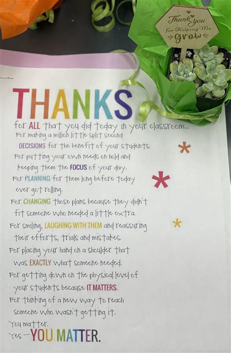 Thank You Teacher Appreciation Poem PS159X على X: "Teacher