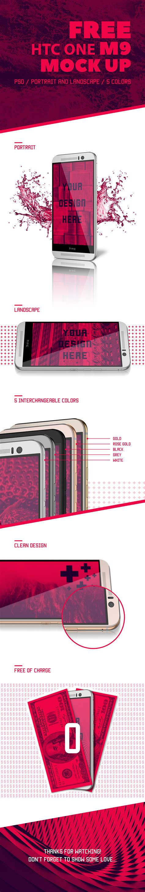 FREE HTC ONE M9 Mock Up on Behance