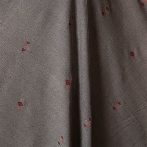 Grey Handspun Handloom Natural Dyed Cotton Geometric Buti Srikakulam ...