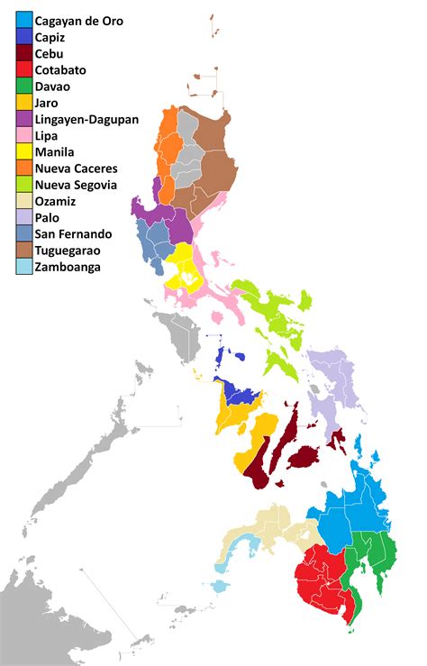 Religion; This is a very interesting map of the Philippines but with the Roman Catholic ...