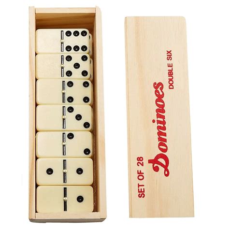 Double 6 wooden dominoes set – Artofit