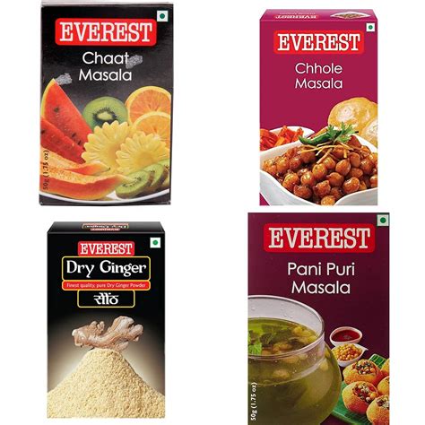 Everest chaat masala (50gm) + Everest chole masala (50gm) +Everest dry ...
