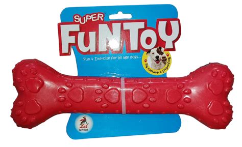Super Fun Toy Flavored Paw Print Rubber Bone Dog Toy – ShakeHands