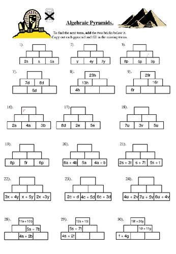 Image result for Algebra Pyramid Solver