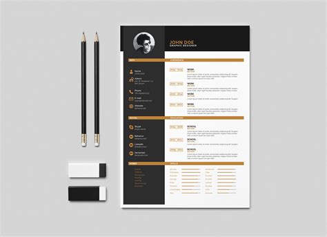 Free Clean Two Color Resume Template In Indesign INDD Format - Good Resume
