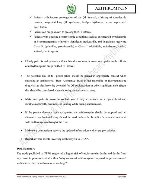 Drug Safety Alert 2 Azithromycin | PDF