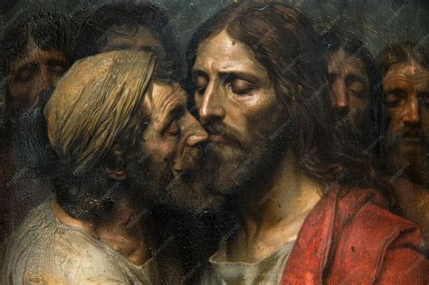 The kiss of judas dramatic portrayal captures biblical betrayal tension ...