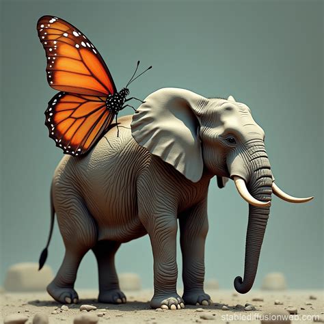 Elephant Butterfly Hybrid | Stable Diffusion Online