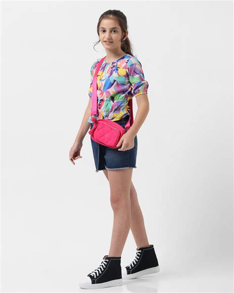 GIRL Multi-Coloured Floral Top