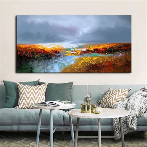 Buy Hand Painted Abstract Wall Art Handmade Oil Painting on Canvas ...