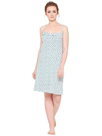 Buy Secret Wish Pink Women's Sky-Blue Hosiery Short Nightdress at Amazon.in