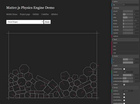 JavaScript Physics Engine 的图像结果