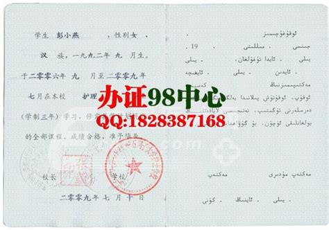 新疆办毕业证 石河子大学护士学校2009年原版毕业证样本 - 办证【见证付款】QQ:1816226999