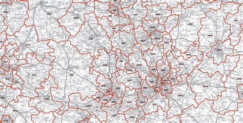 Image result for Midlands Postcode Map