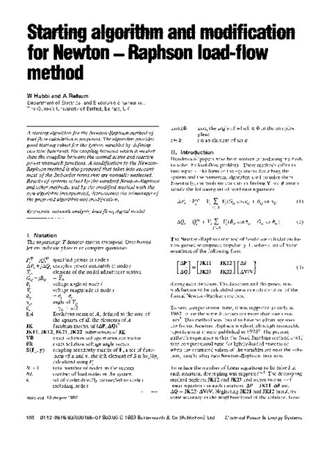 Newton-Raphson Load Flow Method Problems 的图像结果