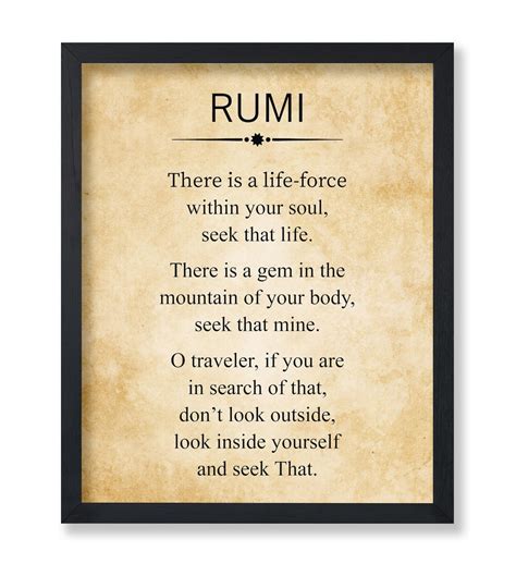 Rumi Poster - Rumi Poem Print - Motivational Quote Art - Finding Your ...