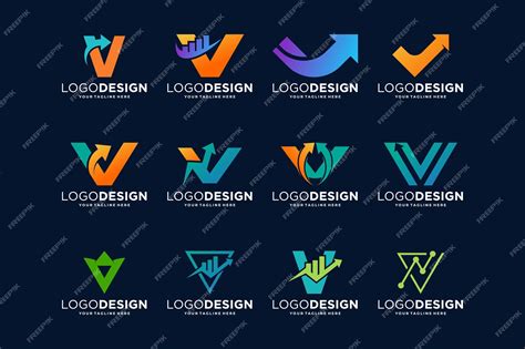 Premium Vector | Collection of letter V logo designs for marketing investment and business