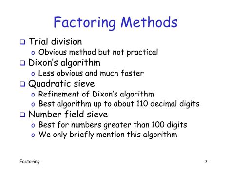 Different Factoring Methods 的图像结果