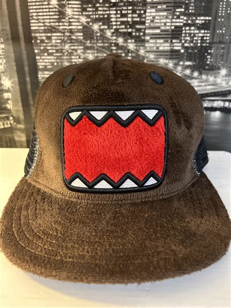 Domo NHK Monster Mascot Fuzzy Mesh Trucker Hat Snapba… - Gem