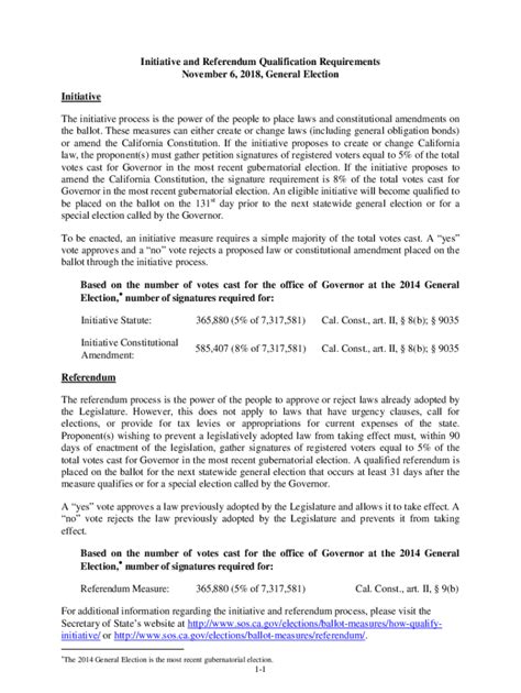 Fillable Online ReferenceInitiatives and referendums in the United ...