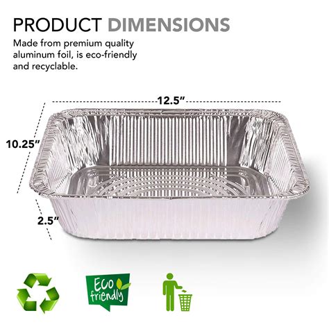 Foil Baking Pans Sizes Aluminum Pans With Lids 9x13 [30 Sets] Aluminum