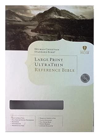Buy HCSB Large Print Ultrathin Reference Bible, Black Book Online at ...