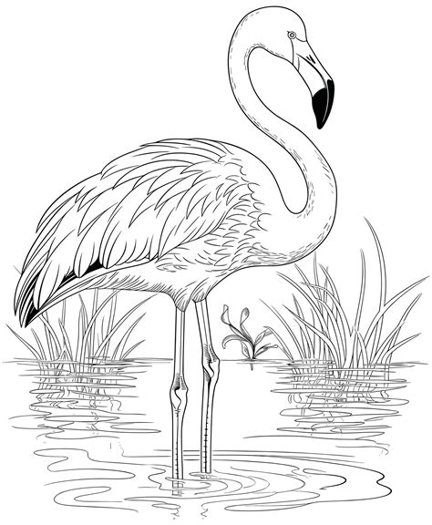 Coloring Page Of Flamingo