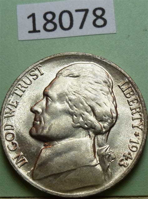 1943 P BU Silver Wartime Jefferson Nickel - For Sale, Buy Now Online ...