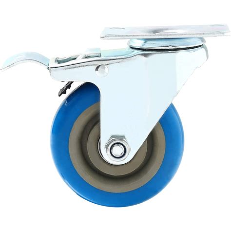 OnlineBestService 4 Pack Caster Wheels Swivel Plate Brake Casters On ...