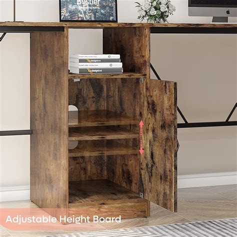 New 60 Inches L-Shaped Computer Desk wih Storage | Ubuy India