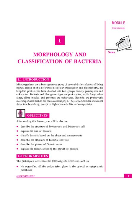 Lesson-01 basics of microorganisms - Morphology and Classification of ...