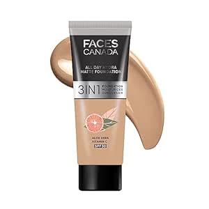 Buy FACES CANADA All Day Hydra Matte Foundation - Mini | 3-in-1 ...