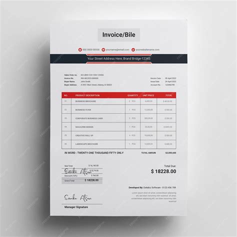 Modèle d'entreprise de facture moderne créative | Vecteur Premium