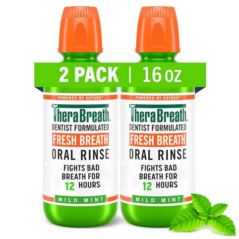 Buy TheraBreath Dentist Formulated Fresh Breath Oral Rinse - Mild Mint ...