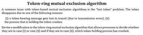 Image result for Dijkstra Token Ring Mutual Exclusion Algorithm