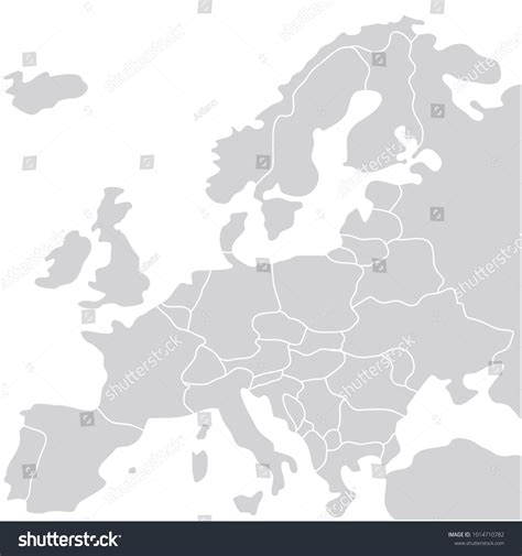 Political Map World Europe Gray World 스톡 벡터(로열티 프리) 1014710782 | Shutterstock
