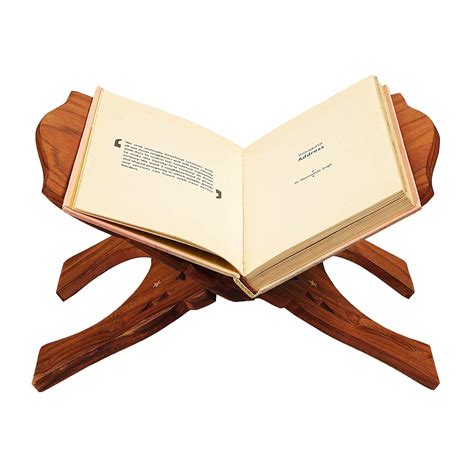 Workplace Wooden Hand Carved Holy Book Stand for Quran, Bible, Gita for ...