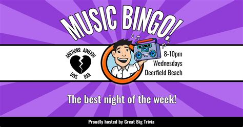 Music Bingo @ Anchors Aweigh Dive Bar | Deerfield Beach, Anchors Aweigh ...