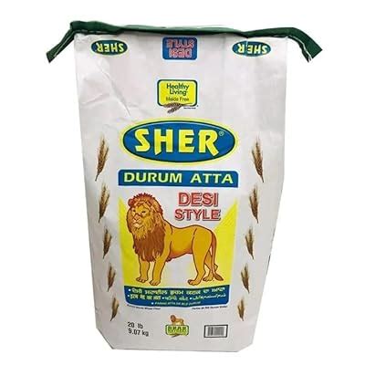 Buy Sher Durum Atta Desi Style 20lb Online India | Ubuy