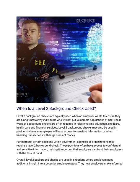What is a level 2 background check | DOCX
