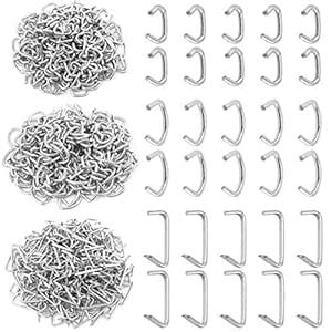 Glarks 1500Pcs 1/2'' 3/4'' 3/8'' Upholstery Steel Hog Rings for Bungee ...