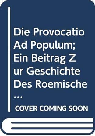 Amazon.in: Buy Die Provocatio Ad Populum Ein Beitrag Z Book Online at ...