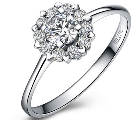 钻石戒指 18k金戒指au750时尚女款结婚钻戒真钻珠宝首饰一件代发-阿里巴巴
