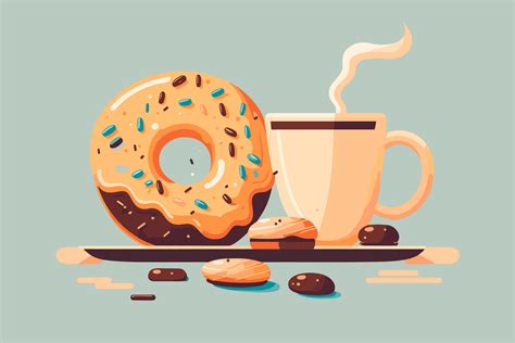 Donut And Coffee Clip Art