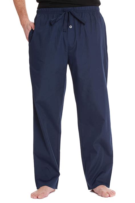 At The Buzzer Mens Solid Poplin Pajama Pants with Pockets - Walmart.com