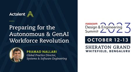 Actalent's Pramad Nallari to Speak at nasscom's Design & Engineering ...
